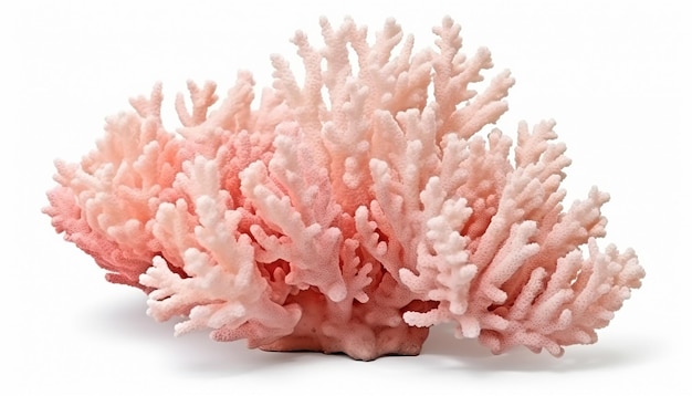 Isolated Corals on White Background with Clipping Path