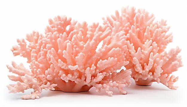 Isolated Corals on White Background with Clipping Path