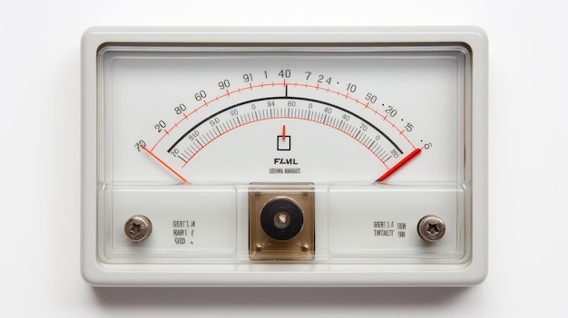 Isolated Electric Wattmeter on white background