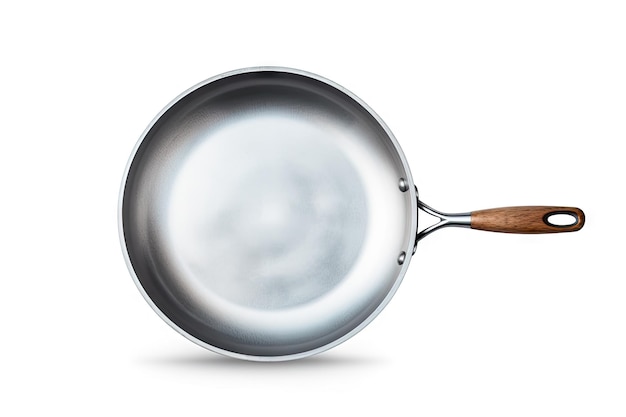 Isolated frying pan with clipping paths for easy use