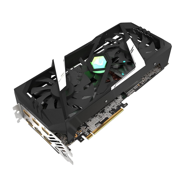 isolated GPU VGA card on white background