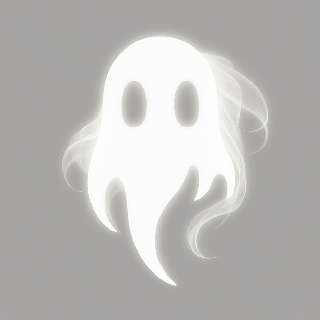 Photo isolated halloween ghost on a white background vector illustration