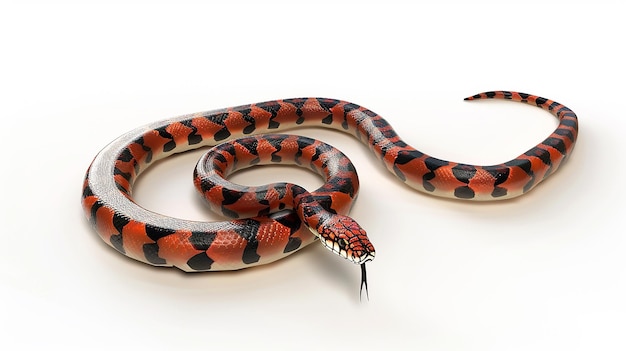 isolated King Snake snake on white background