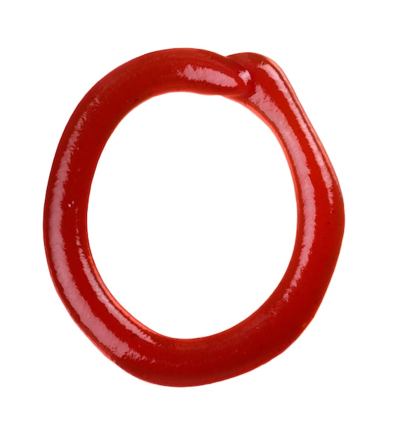 Isolated Letter of ketchup alphabet on white