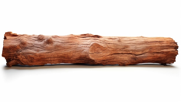 Isolated Log in Elevated Side View