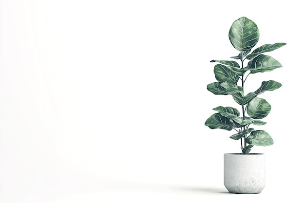 Photo isolated modern houseplant against a white backdrop generative ai