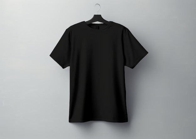 Isolated opened black tshirt