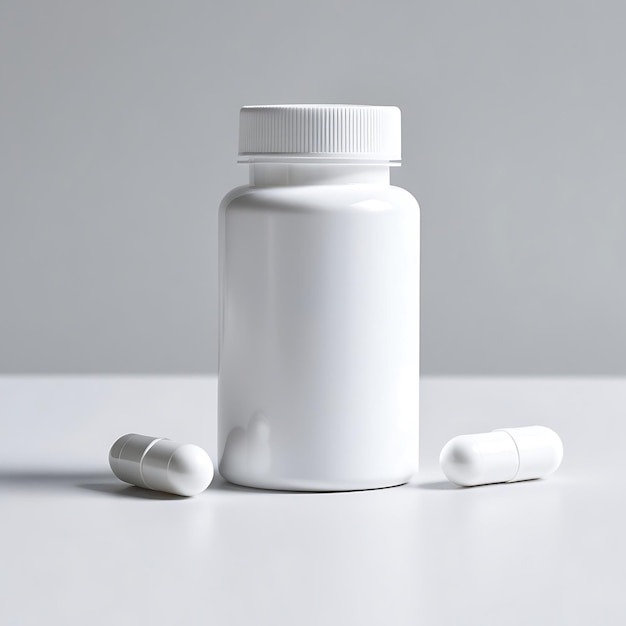 Isolated Pharmaceutical Packaging Mockup Design