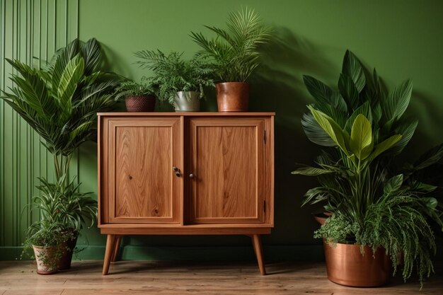 Isolated picture of an old wooden sideboard