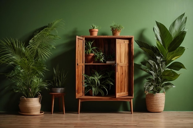 Isolated picture of an old wooden sideboard