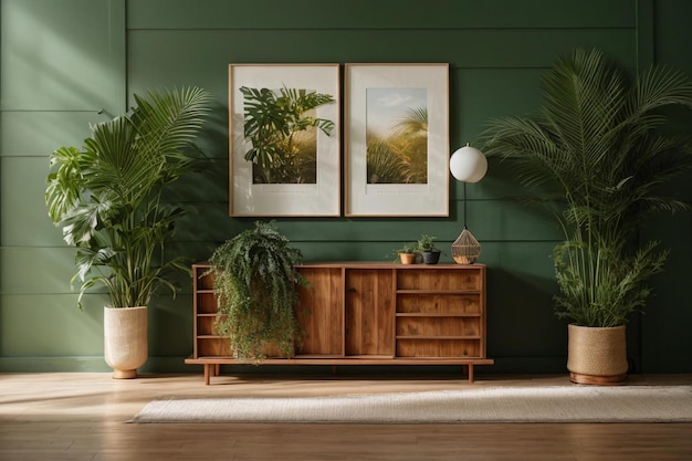 Isolated picture of an old wooden sideboard