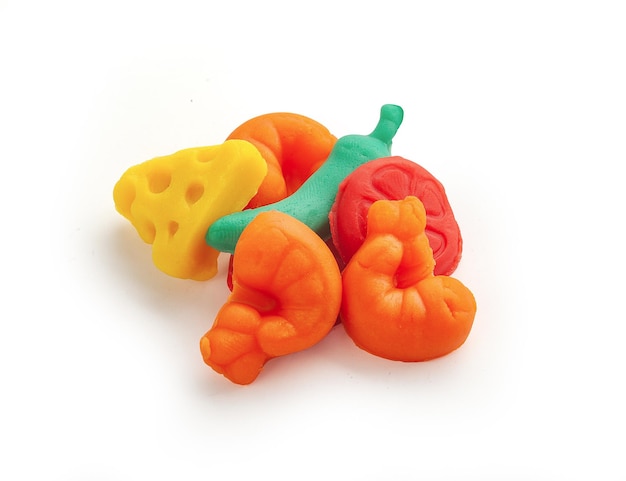 Isolated plasticine food