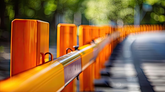 isolated police barricade strip