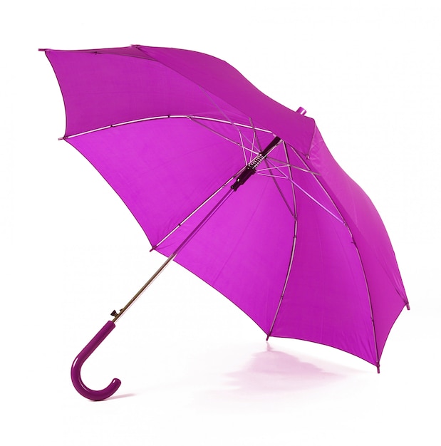 Isolated purple umbrella on white