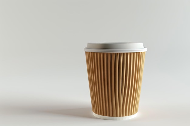 an isolated recyclable disposable coffee cup