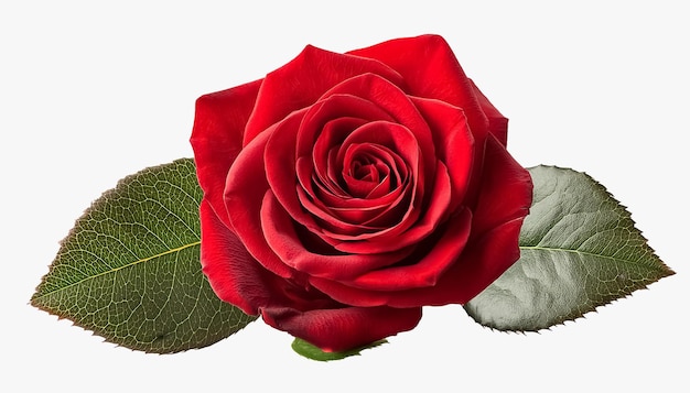 Isolated Red Rose on White Background