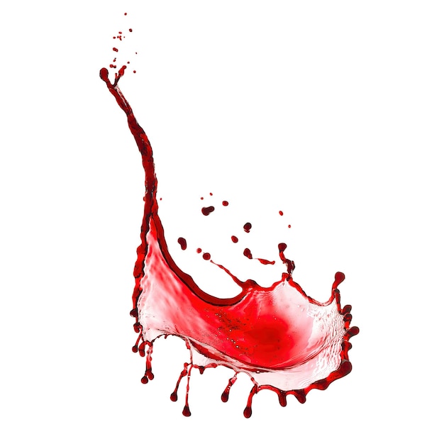 Isolated Red wine splash on white background