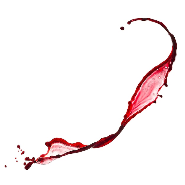 Isolated Red wine splash on white background