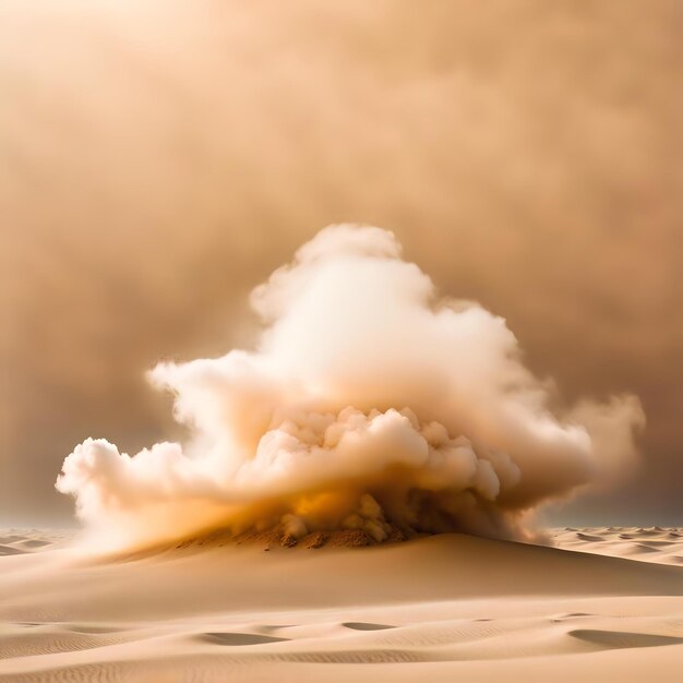 Isolated Sand Cloud on White Background