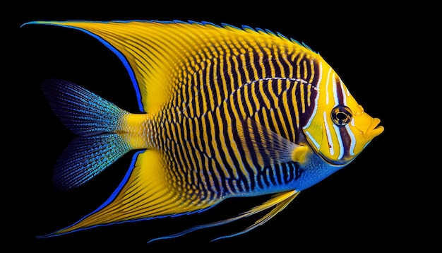 Isolated Side View Angelfish