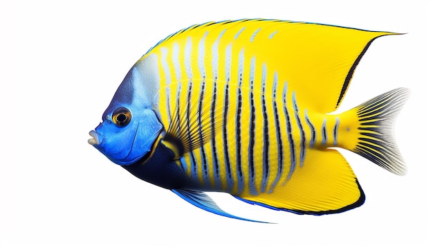 Isolated Side View Angelfish