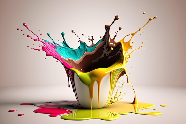 Isolated splash of paint