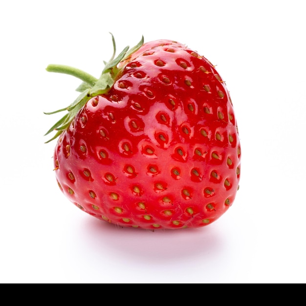 Isolated strawberry Single strawberry fruit isolated on white background with clipping path Image