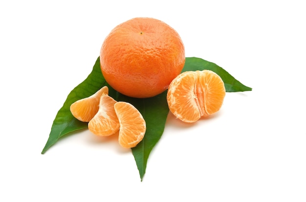 Isolated tangerine. Element of design.