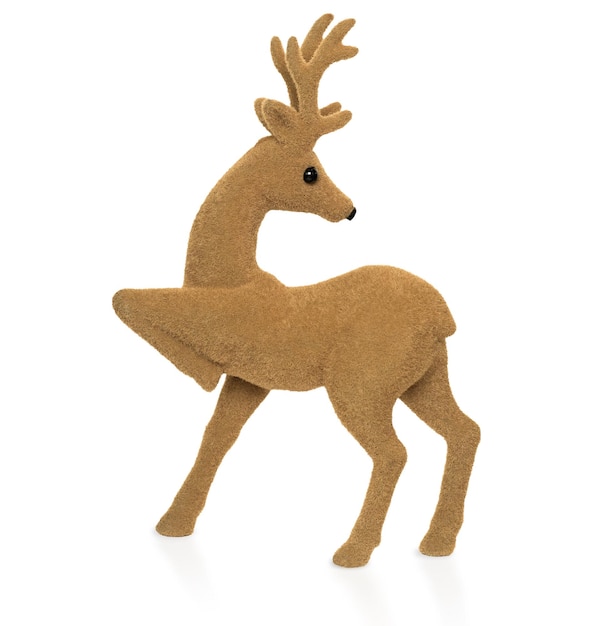 isolated toy statuette brown deer