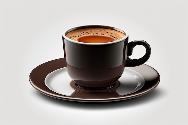 Isolated White Background Espresso Cup Italian Specialty Drink