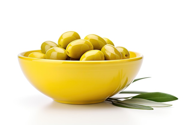 Isolated white bowl olive oil