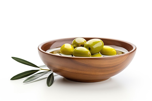 Isolated white bowl with olive oil