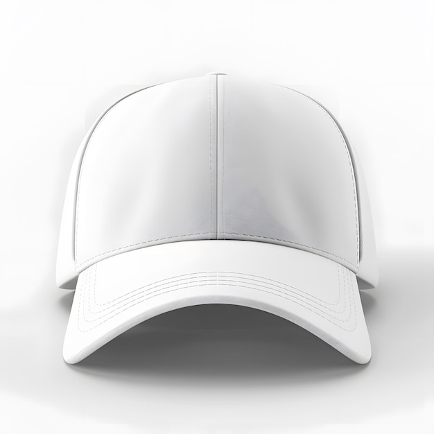 Photo isolated white cap mockup isolated on white background popart