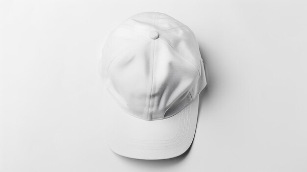 Photo isolated white cap on white background mockup