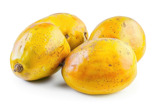 Isolated yellow Canistel fruit on white background