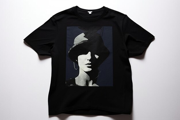 Photo isolatshirtd handled black tshirt