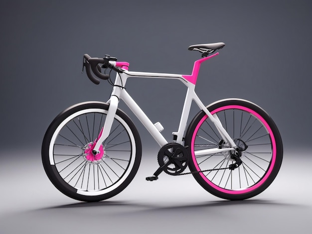 isometric 3d bicycle mountain colorful bicycle Isolated on gradient background generative ai