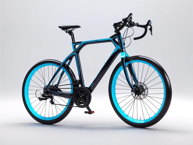 isometric 3d bicycle mountain colorful bicycle Isolated on gradient background generative ai