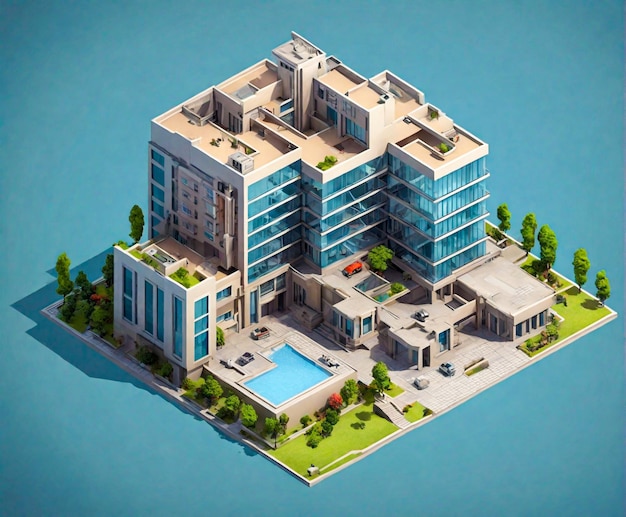 isometric 3d View of building