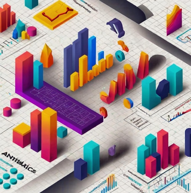 isometric analytics small illustration