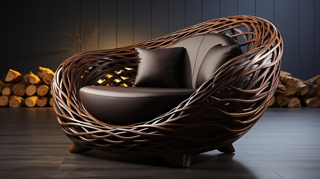 Photo isometric basket chair photo