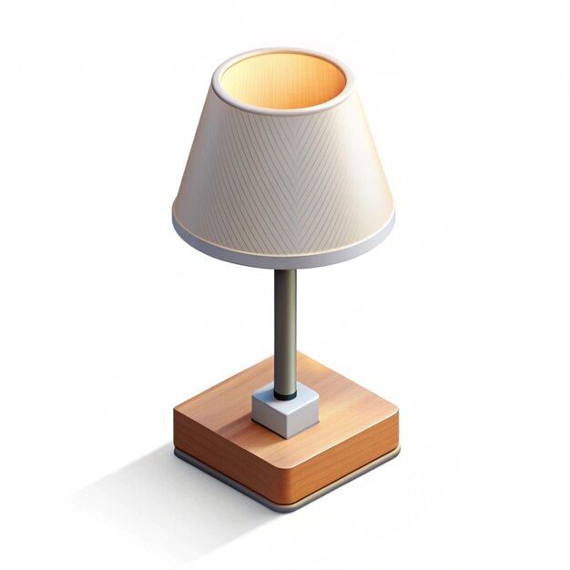 Photo isometric bedside lamp