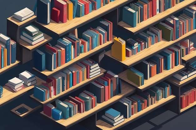 Isometric Bookshelf