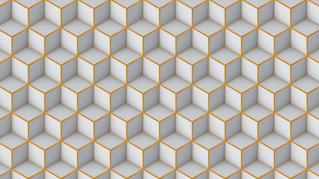 Isometric cubes seamless pattern. 3D render cubes background