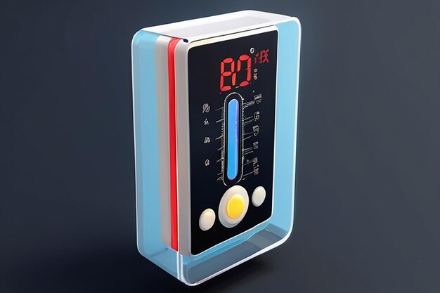 Photo isometric digital thermometer