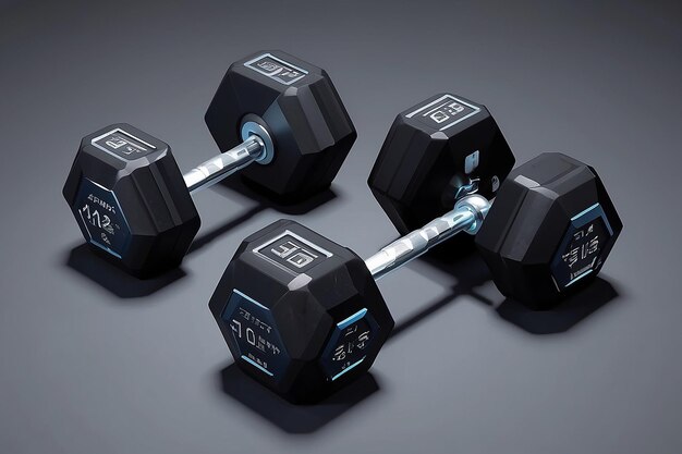 Photo isometric dumbbell pair