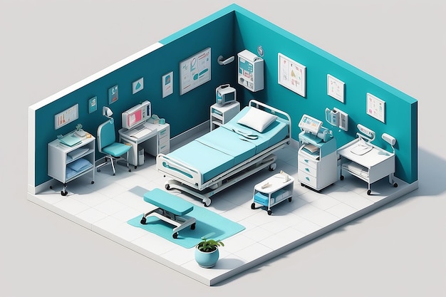 Isometric Hospital Bed