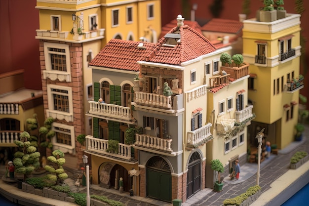 Isometric miniature of la farola in malaga