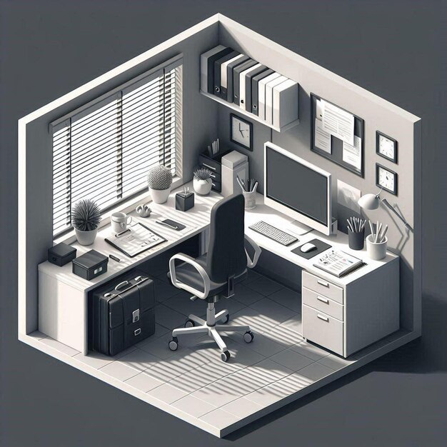 Photo isometric office