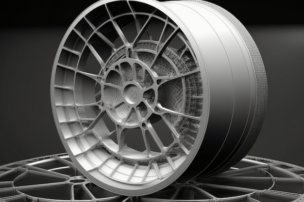 Isometric right view Von Mises engine finite element analysis